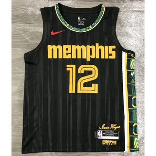 nba jersey Memphis Grizzlies No.12 MOrant black basketball jersey