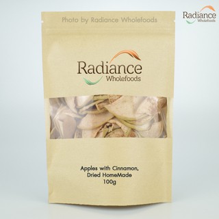 Apples with Cinnamon, Dried Home-Made 100g (Ready to eat), Radiance Wholefoods