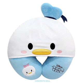 (ลิขสิทธิ์แท้ ส่งฟรี) หมอนรองคอ เป็ด โดนัลด์ ดั๊ก Donald Duck ซูมซูม Tsum Tsum