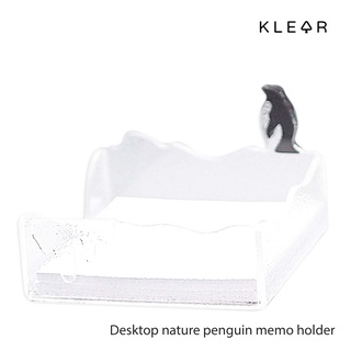 KlearObject Desktop nature penguin memo holder กล่องใส่กระดาษโน๊ต กล่องใส่นามบัตร ที่วางของใช้บนโต๊ะทำงานอะคริลิค