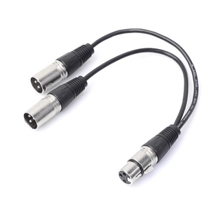 R* สายเคเบิลแยก XLR ตัว Y ตัวเมีย XLR เป็นตัวผู้ XLR ไมค์คู่