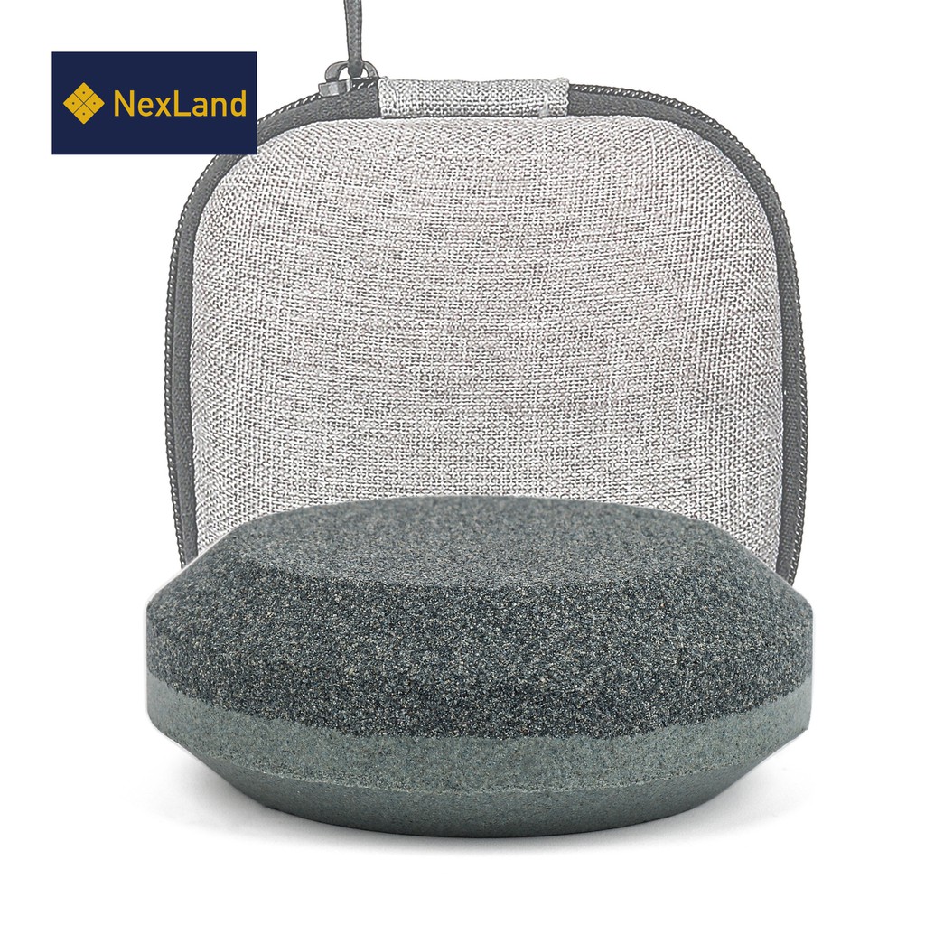 NexLand OS1 สีน้ําตาลอลูมิเนียมออกไซด์ Puck น้ํามันหิน Ax/หินลับขวาน Dual Grit อเนกประสงค์