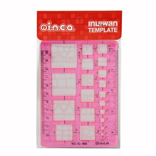 เทมเพลท INCA IC-906 (PC) ผลิตจากพลาสติกคุณภาพใส See-Th