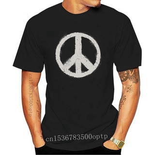 เสื้อผ้าผชเสื้อยืดแขนสั้นพิมพ์ลายโลโก้ Grunge Peace Symbol แฟชั่นผู้ชาย Xs-3XlS-5XL