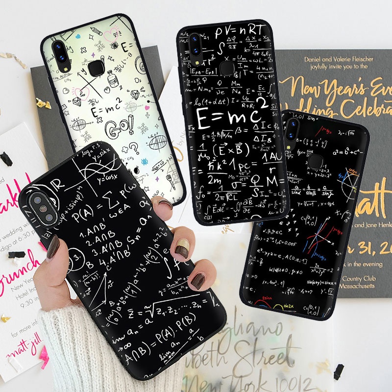 ปลอกอ่อน Redmi Note 5 6 7 8 9 Pro Note 9S เคสโทรศัพท์ซิลิโคน QS10 สูตรทางคณิตศาสตร์ E=mc2