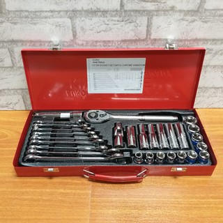 ชุดบล็อก บล็อค 4 หุน และประแจแหวนข้าง-ปากตาย 29 ชิ้น Euro King Tools