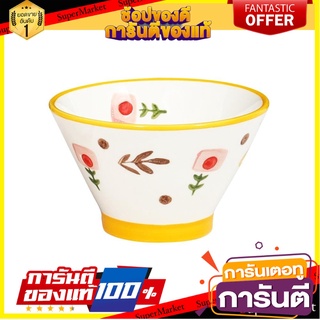 ชาม PORCELAIN KECH 5 นิ้ว YELLOW DAISY อุปกรณ์ใส่อาหาร PORCELAIN BOWL KECH 5IN YELLOW DAISY