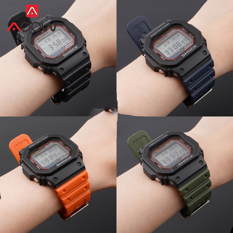 สายนาฬิกาข้อมือ สายยางสเตนเลส TPU แบบเปลี่ยน สําหรับ Casio G-SHOCK DW-5600 GW-M5610 GW-B5600 GA-2100