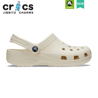 crocs แท้ CLASSIC CLOG แท้ สีกระดูก รองเท้าหัวโต รองเท้านิ่มเหมือนเหยียบขี้#10001