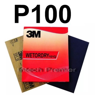 กระดาษทรายน้ำ 9"x11" (100 แผ่น) 3M 101Q 3M Wetordry Sandpaper เบอร์ 100