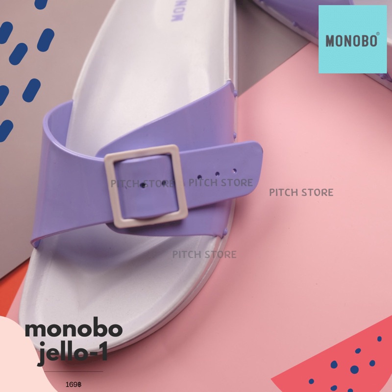 Monobo รองเท้าแตะแบบสวม ทรงไบเก้น รุ่น Jello-1 คละสี ส่งพร้อมกล่อง #3