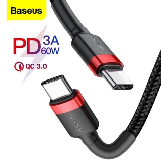 Baseus อะแดปเตอร์สายชาร์จ Type C USB 3A สําหรับ Samsung Xiaomi Oneplus Android Phone USB Type-C สายชาร์จ