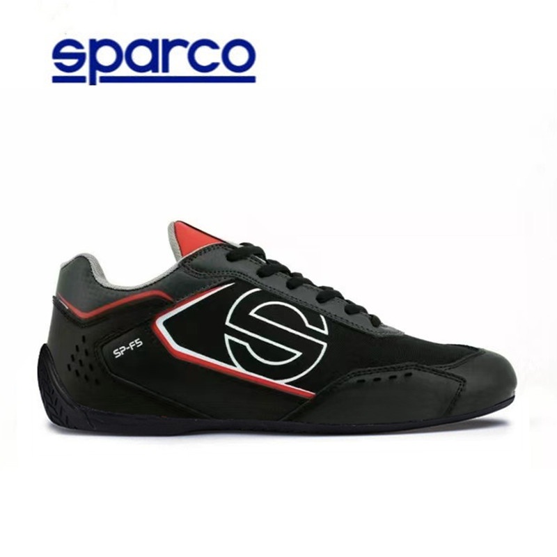 SPARCO หนังแท้ F1 สูตรรถ FIA การรับรอง SP-F5 ฤดูใบไม้ผลิฤดูร้อนฤดูใบไม้ร่วงรองเท้ากีฬาลําลอง Kart รองเท้าขับรถผู้ชายผู้หญิง 2022 รองเท้าขับรถ
