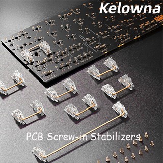 Kelowna Pcb คีย์บอร์ดสกรูใสชุบทอง 6.25 U คีย์บอร์ดปรับได้