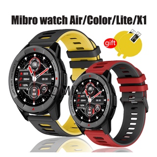 Xiaomi Mibro watch X1 สายซิลิโคน สร้อยข้อมือ ผู้หญิง ผู้ชาย สมาร์ทวอทช์ เข็มขัด ฟิล์มกันรอยหน้าจอ