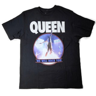 【cotton Tshirts👕】เสื้อวง QUEEN (We Will Rock You) ลิขสิทธิ์แท้ ปี 2018 【S-3XL】