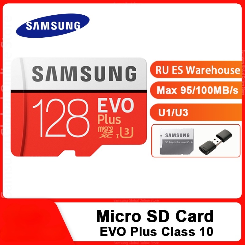 SAMSUNG Memory Card Micro SD Card 256GB  64GB Microsd Micro SD 128GB 512G SDHC SDXC Grade EVO+ C10 UHS TF Flash SD Cards