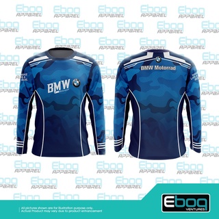 เสื้อยืดแขนยาว พิมพ์ลายพราง BMW 3D ขนาดใหญ่ พลัสไซซ์