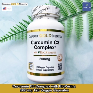 สารสกัดจากเหง้าขมิ้นชัน และสารสกัดจากพริกไทยดำ Curcumin C3 Complex with BioPerine 500 mg 120 Veggie Capsules - CGN