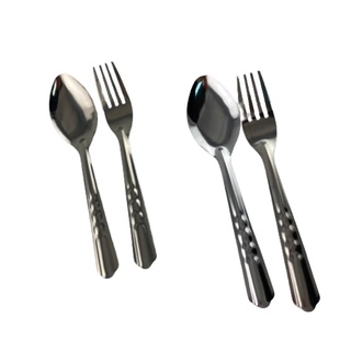 โปรโมชั่น : ช้อนส้อมสแตนเลส 2คู่ชุด คละลาย