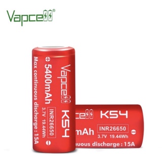 Vapcell INR26650 K54 5400mAh 3.7Vของแท้เช็คโค๊ตได้