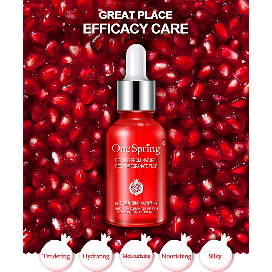 พร้อมส่งค่ะ One Spring เซรั่มทับทิมตัวดัง ขวดแดง 15 ml.การันตีแท้ รอยสิว ฝ้ากระ จุดด่างดำ หน้าขาวใส
