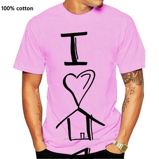 [COD]เสื้อยืดผ้าฝ้าย พิมพ์ลาย I Love House Music