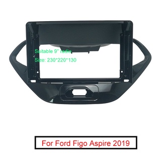 Fascia แผงเครื่องเล่น MP5 วิทยุ รถยนต์ กรอบ 9 นิ้ว Android 2Din สําหรับ 2019+ Ford Figo Aspire