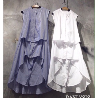 Tang Stripe Shirt Dress Koreastyle