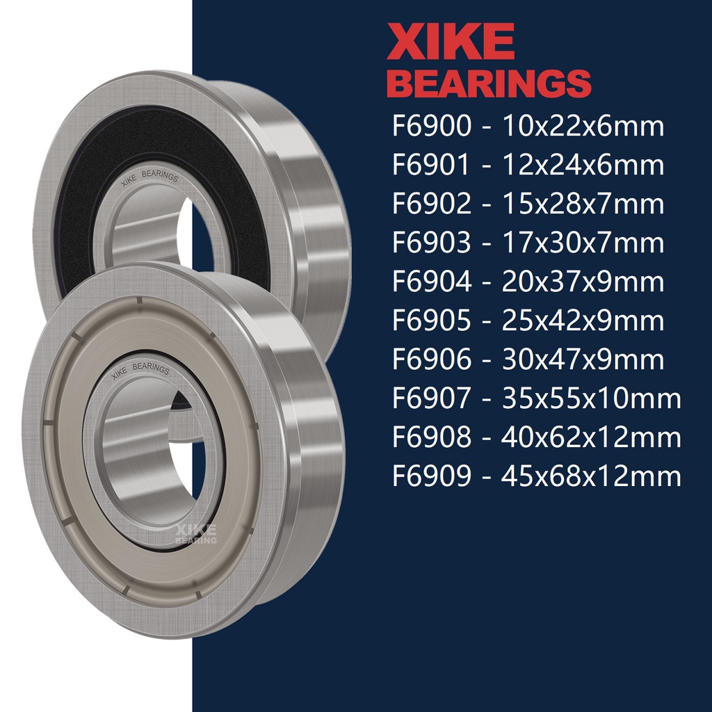 XiKe F6900 F6901 F6902 F6903 F6904 F6905 F6906 F6907 F6908 F6909 F6910 2RS/ZZ/OPEN แบริ่งหน้าแปลน