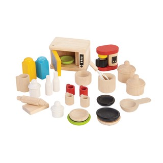 PlanToys 9406 Accesories For Kitchen &amp; Tableware ของเล่นไม้เครื่องทำครัว ของเล่นเด็ก  3 ขวบ