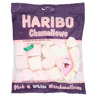 🚚💨พร้อมส่ง!! ฮาริโบ้ ชาร์มาโลว์ พิงค์แอนด์ไวท์ มาร์ชแมลโลว์ 150กรัม Haribo Sharma Low-Pink and White Marshmallow 150 gm.