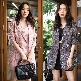 Vshop สูท 3 ชิ้น ลายสาดสี+สายเดี่ยว+กระโปรง เนื้อผ้าเกรดเเบรนด์ใส่สบาย คัตติ้งเป๊ะมาก เสื้อผ้าแฟชั่น สวย ๆ อิน เทรน ด์