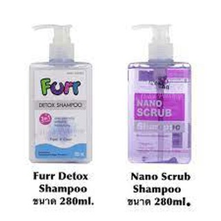 Nano Scrub / Furr Detox Shampoo 280 ml.แชมพูแมว และสุนัข สูตรฆ่าเชื้อโรค ลดกลิ่นตัว