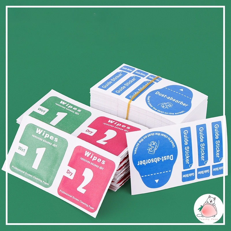 10PC Dry Wet Wipes Dust Absorber Sticker Cleaning Cloth for Mobile Phone Screen Glasses Camera Lens LCD Screens Dust Removal Paper