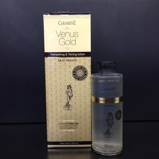 CERAMINE VENUS GOLD Refreshing &amp; Toning lotion(100 ml.)เซอรามายน์ วีนัส โกลด์ รีเฟรชชิ่งแอนด์โทนนิ่งโลชั่น(บำรุงผิวหน้า)