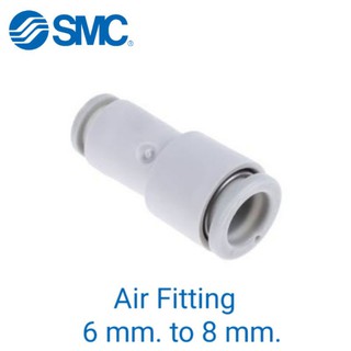 ข้อต่อสายลม SMC Straight Tube-to-Tube Adaptor to Push In 6 mm to Push In 8 mm