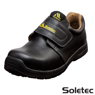 SF1626 รองเท้าเซฟตี้ ทรงลำลอง แบบแปะ ★หนังวัวแท้ ★ป้องกันการลื่น ★ Safety - SOLETEC