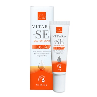 Vitara-SE Gel For Scar ไวทาร่า เจลลดรอยแผลเป็น แผลเป็นจากสิว รอยดำ รอยแดง ขนาด 5 กรัม 07804 / 15 กรัม 06261