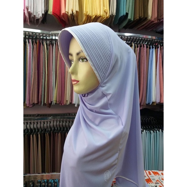 ผ้าคลุมสวมสำเร็จ ฮิญาบพยาบาล ทรงฟองน้ำ