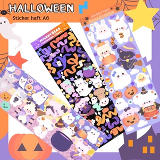 Sticker PP Halloween สติกเกอร์ตกแต่งน่ารักๆ สติกเกอร์ไดคัท(milkkybear)(ครึ่งA6)