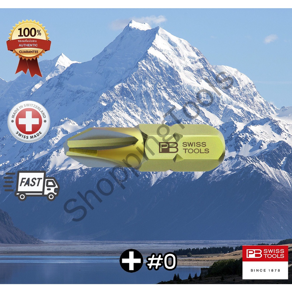 PB Swiss Tools ดอกไขควงลม ปากแฉก รุ่น PB E6L 190 ยาวทั้งตัว 95 มม.