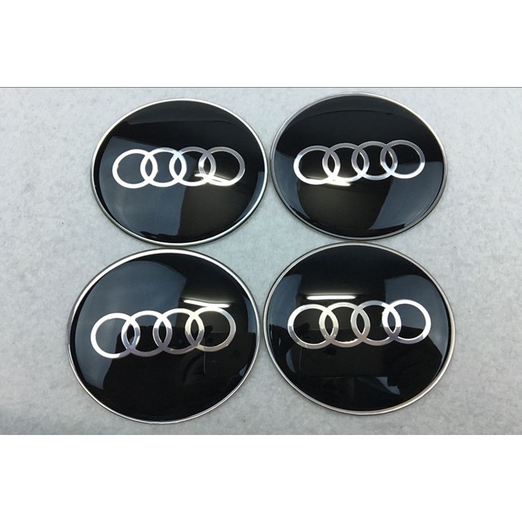 4X 65 มม.Audi ดุมล้อฝาครอบสัญลักษณ์ A4 A6 A3 A5 Q3 Q5 Q7