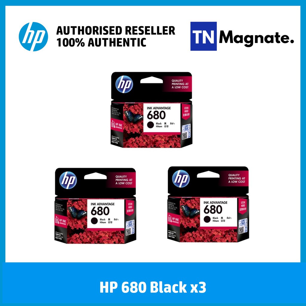 หมึกพิมพ์อิงค์เจ็ท HP 680 Black Original Ink Cartridge ...