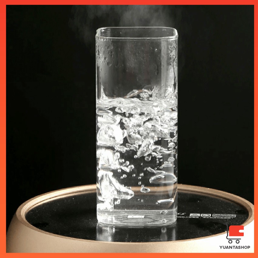 แก้วนมทรงสี่เหลี่ยมทนความร้อน ใส่เย็นได้ Square transparent glass