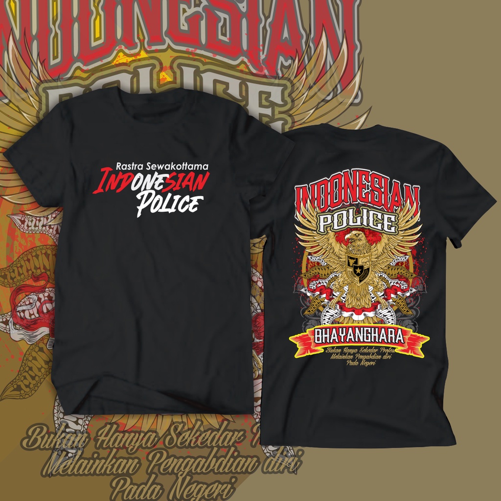เสื้อยืดครุฑ POLICE / BHAYANGKARA T-SHIRTS / COOL POLICE DISTRO T-SHIRTS / POLICE ANGOTA พิเศษ / COO
