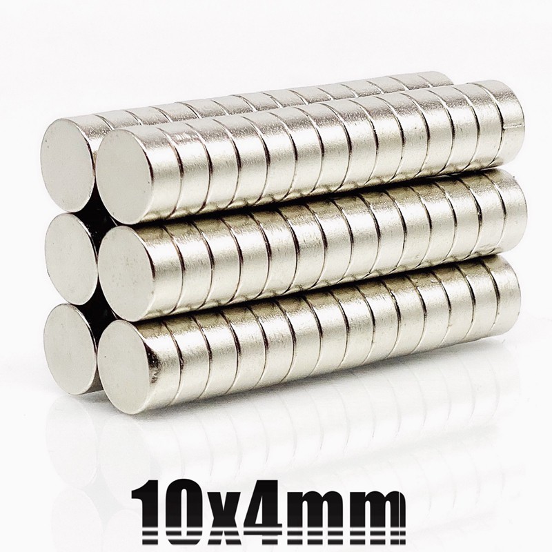 10ชิ้น แม่เหล็กนีโอไดเมียม 10x4มิล กลมแบน 104มิล Magnet รูปที่ 4