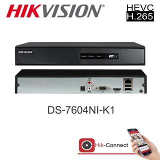 รหัส : DS-7604NI-K1/4P ยี่ห้อ : Hikvision Digital Technology รุ่น : Hikvision NVR 7604NI-K1 4ช่อง