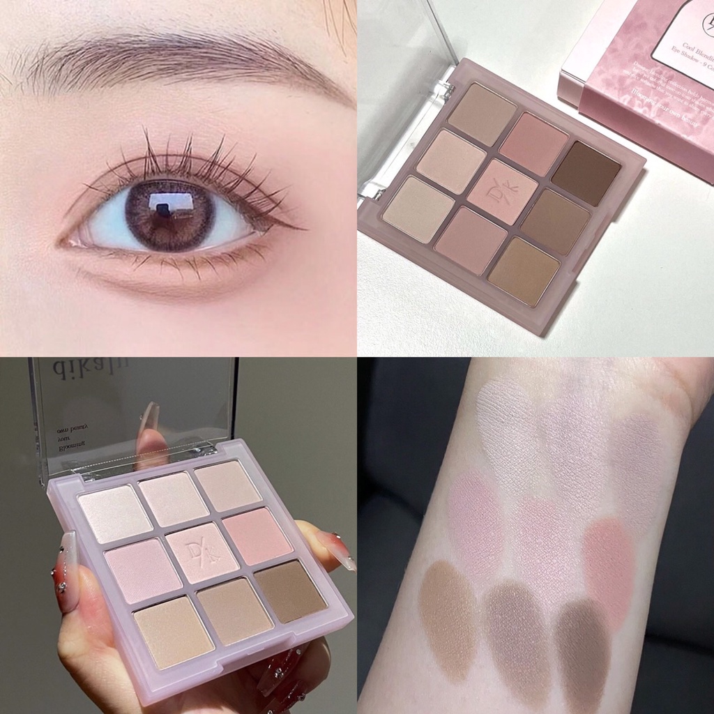 DIKALU [DKL901] อายแชโดว์พาเลท 9 สี โทนสีนู้ด เนื้อแมท เนื้อใยไหม ประกายชิมเมอร์ สีสวยมาก COCO VENUS Eye shadow 9 colors - รูปที่ 7