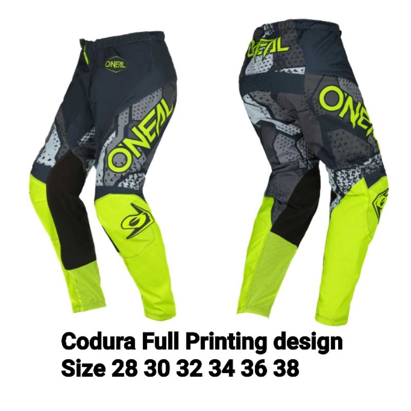 Hijau HITAM Atm Pants Full Printing Trail Cross Motocross Pants สีดําสีเขียว 2